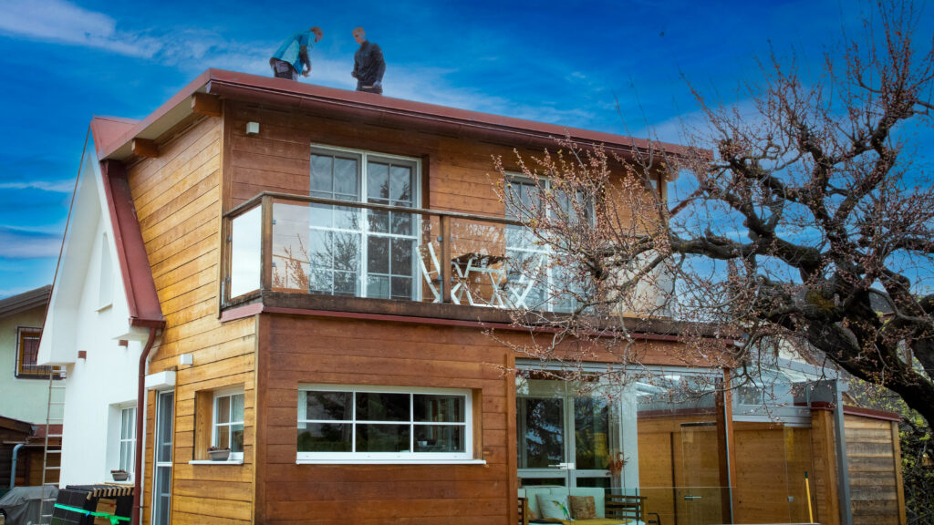 Solaranlage am Dach eines Tiny House.