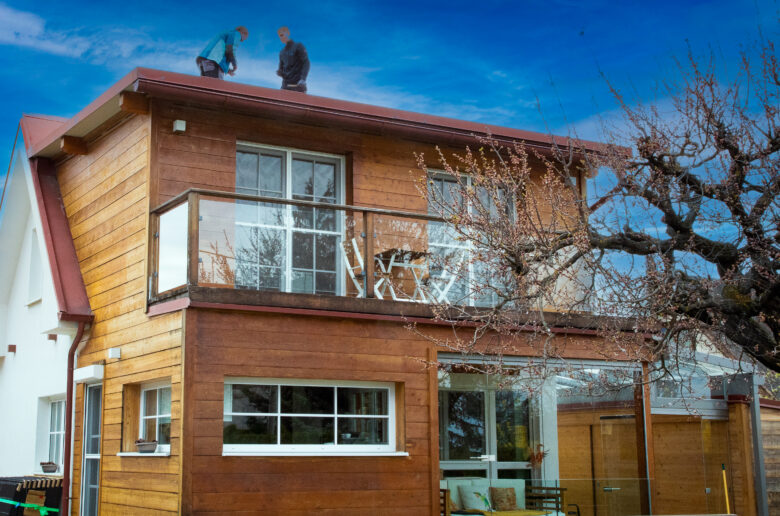 Solaranlage am Dach eines Tiny House.
